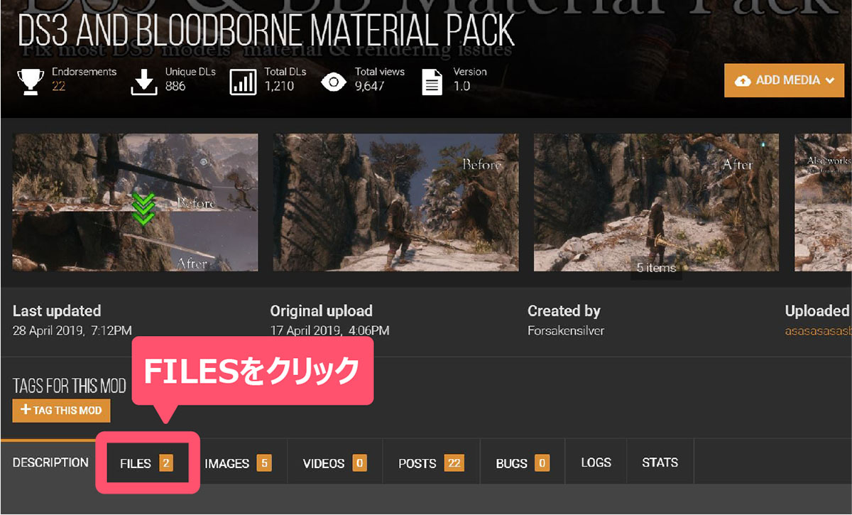 DS3 and Bloodborne Material Packを導入するイメージ画像-1