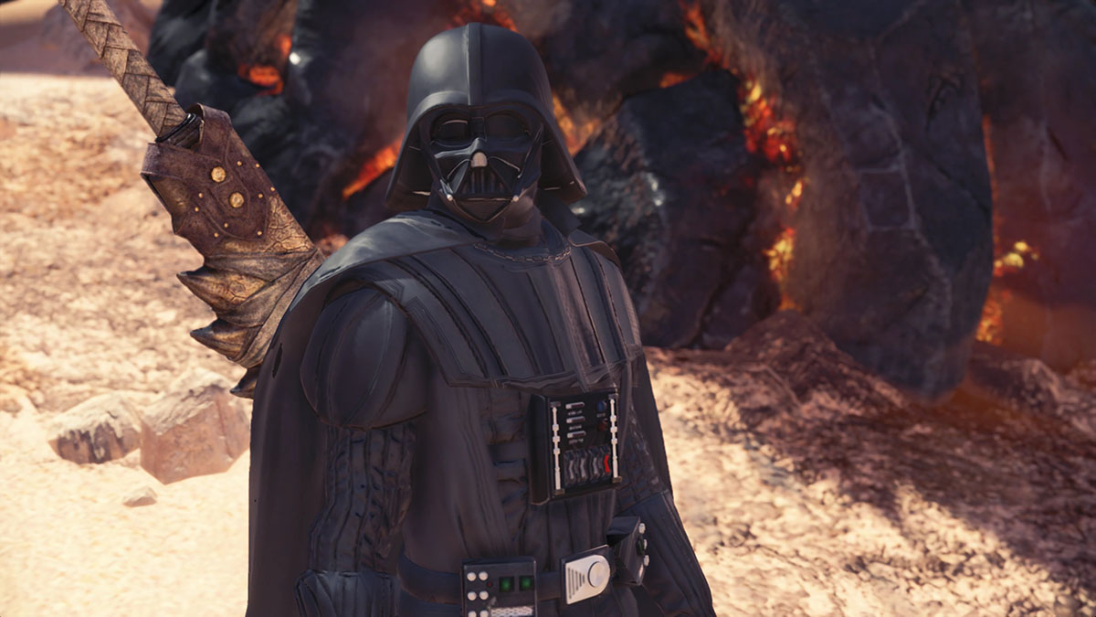 モンスターハンターワールドのMOD「Star Wars Darth Vader and Darth Maul」を紹介するイメージ画像-2